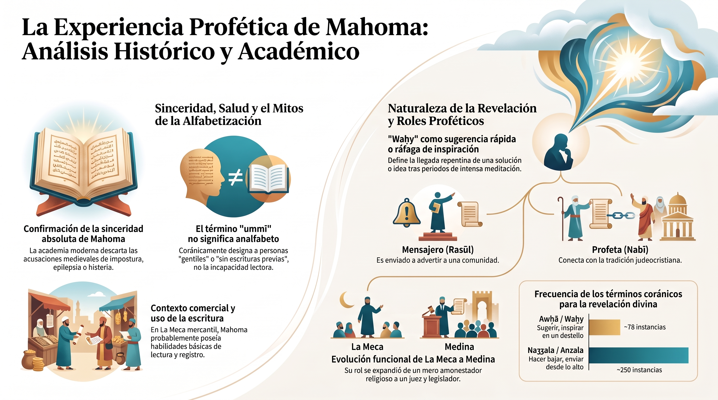 Infografía: Dos. La experiencia profética de Muḥammad