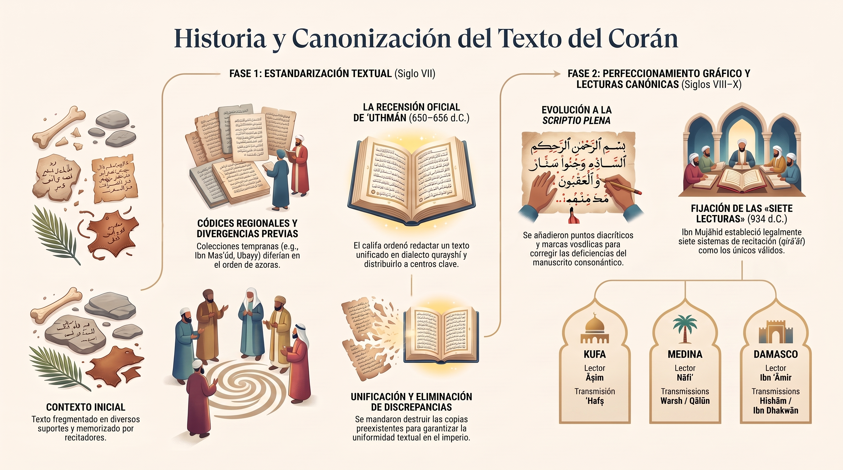 Infografía: Tres. La historia del texto