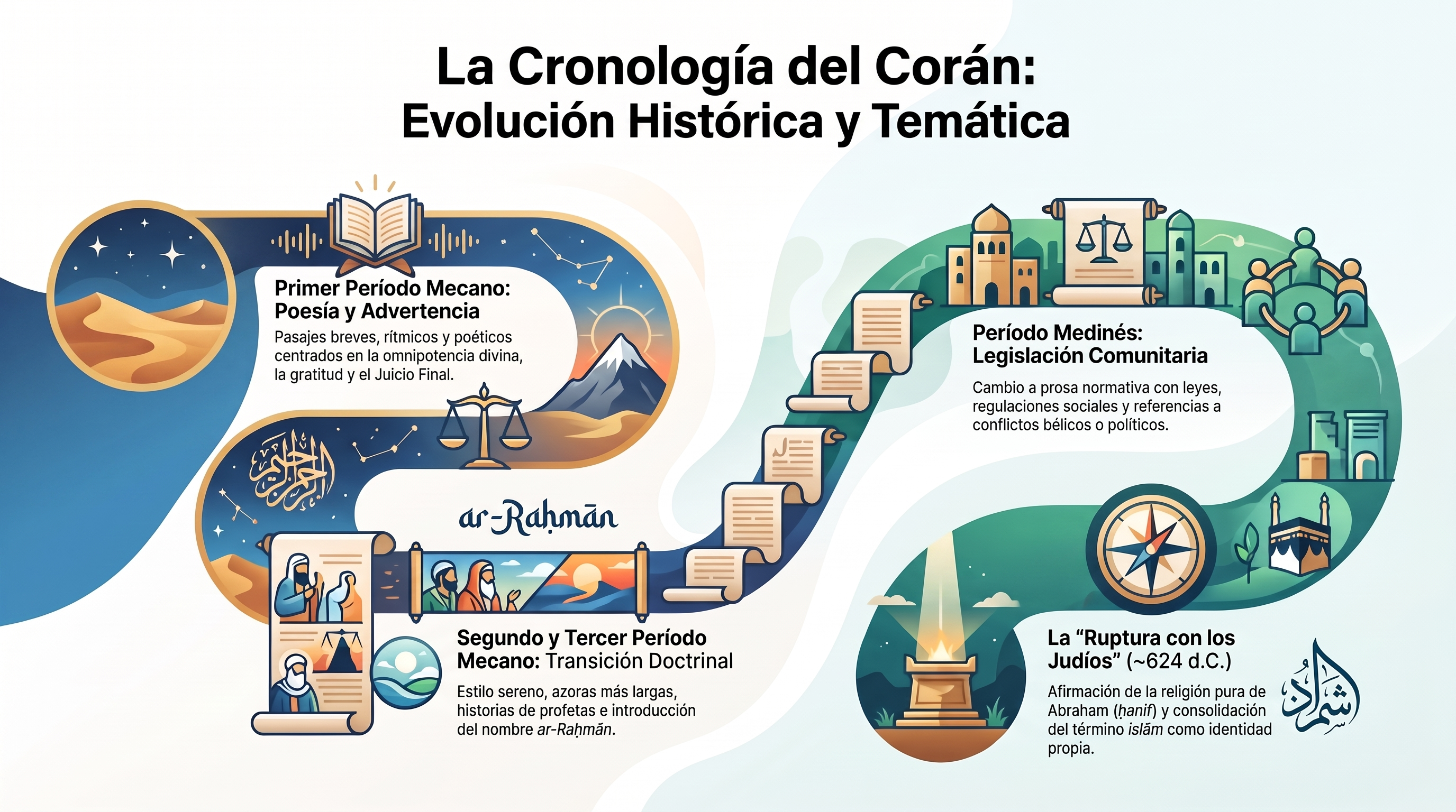 Infografía: Siete. La cronología del Qur’ān