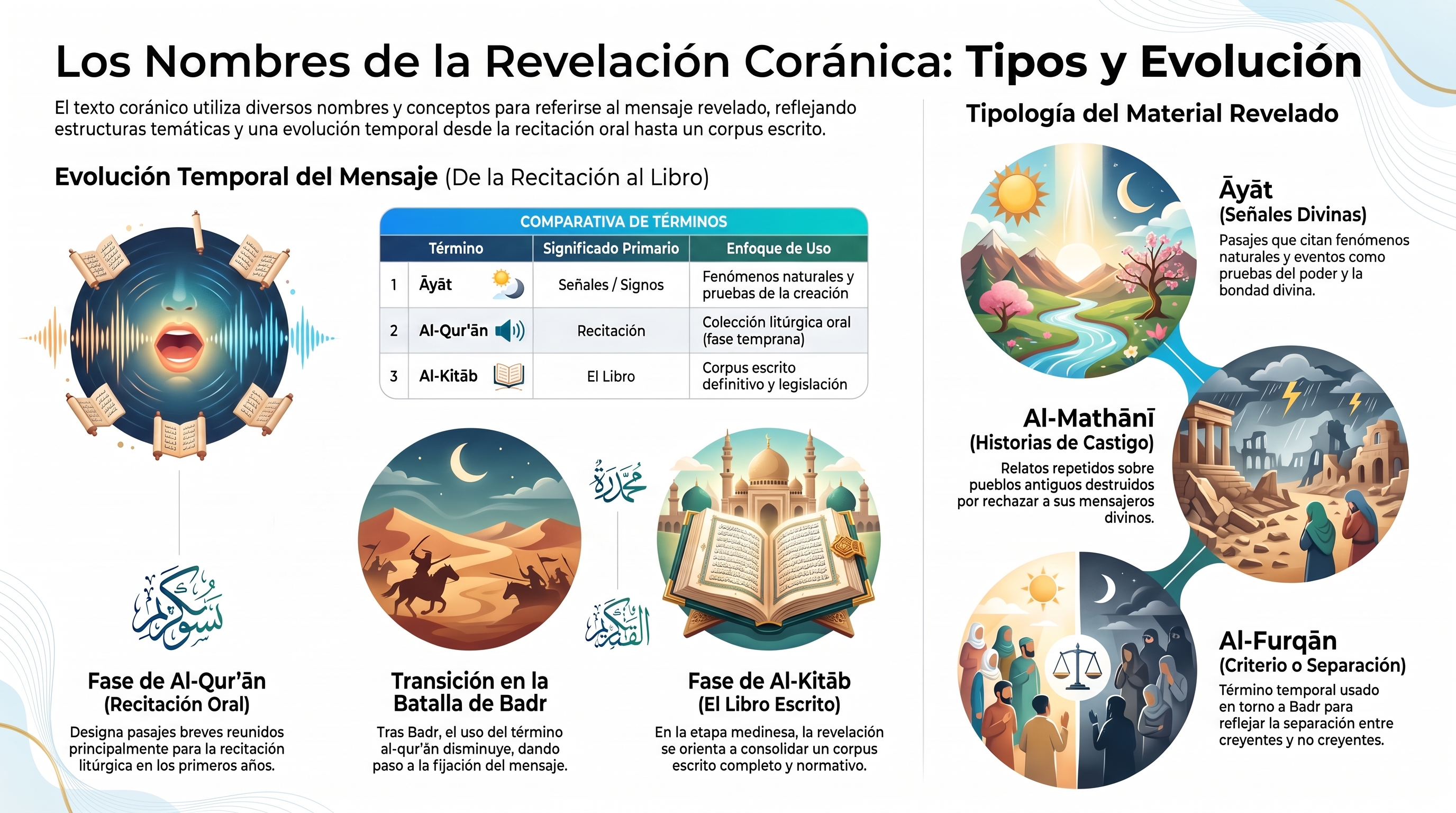 Infografía: Ocho. Los nombres del mensaje revelado