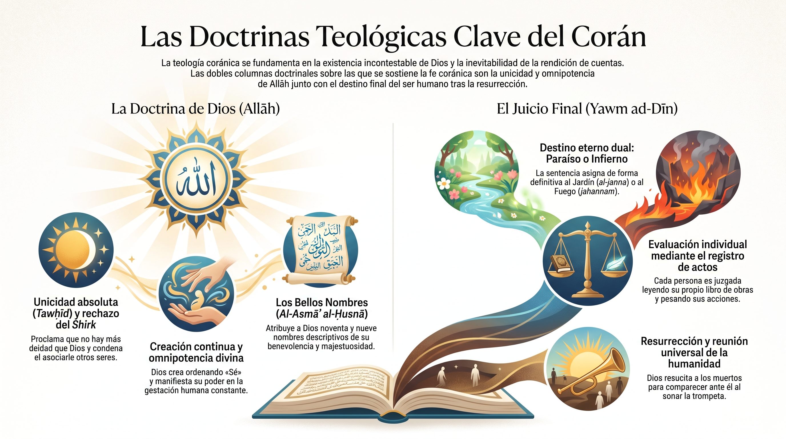 Infografía: Nueve. Las doctrinas del Qur’ān