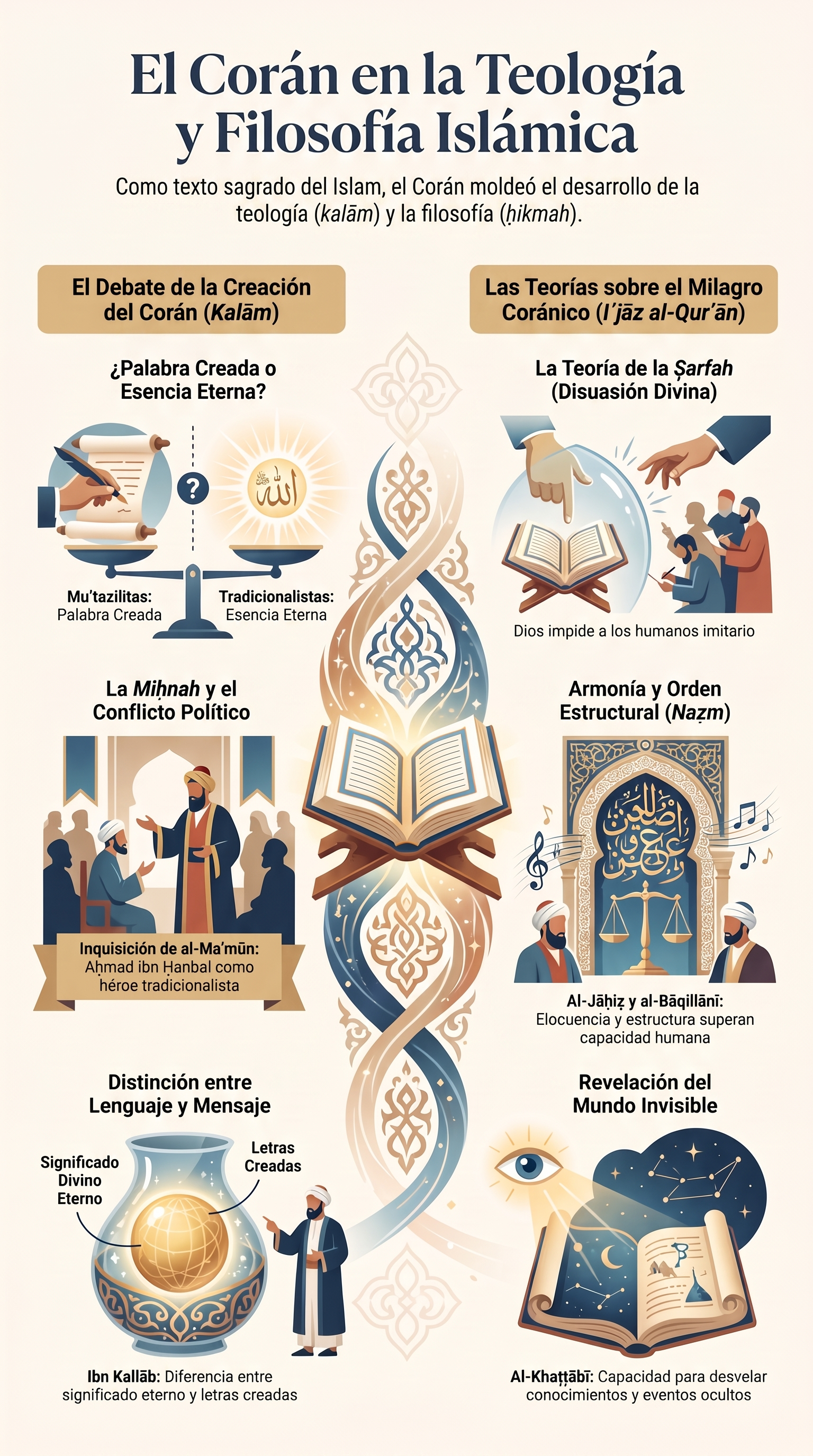 Infografía: El Corán y las escuelas de teología y filosofía islámicas