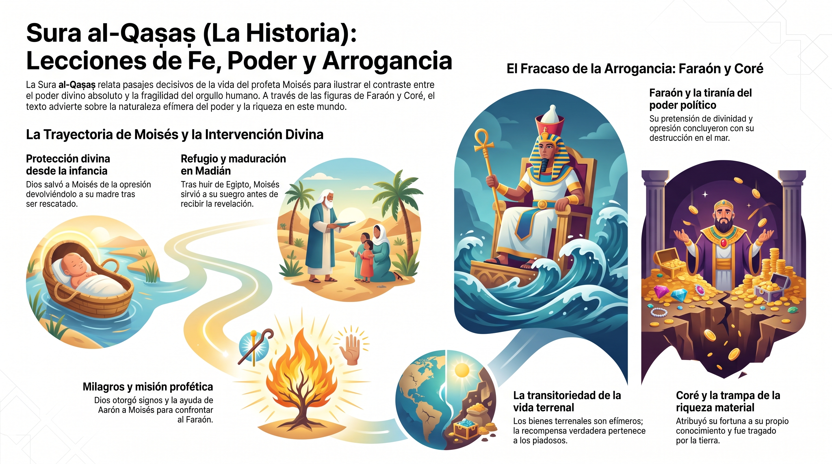 Infografía: 28. al-Qaṣaṣ