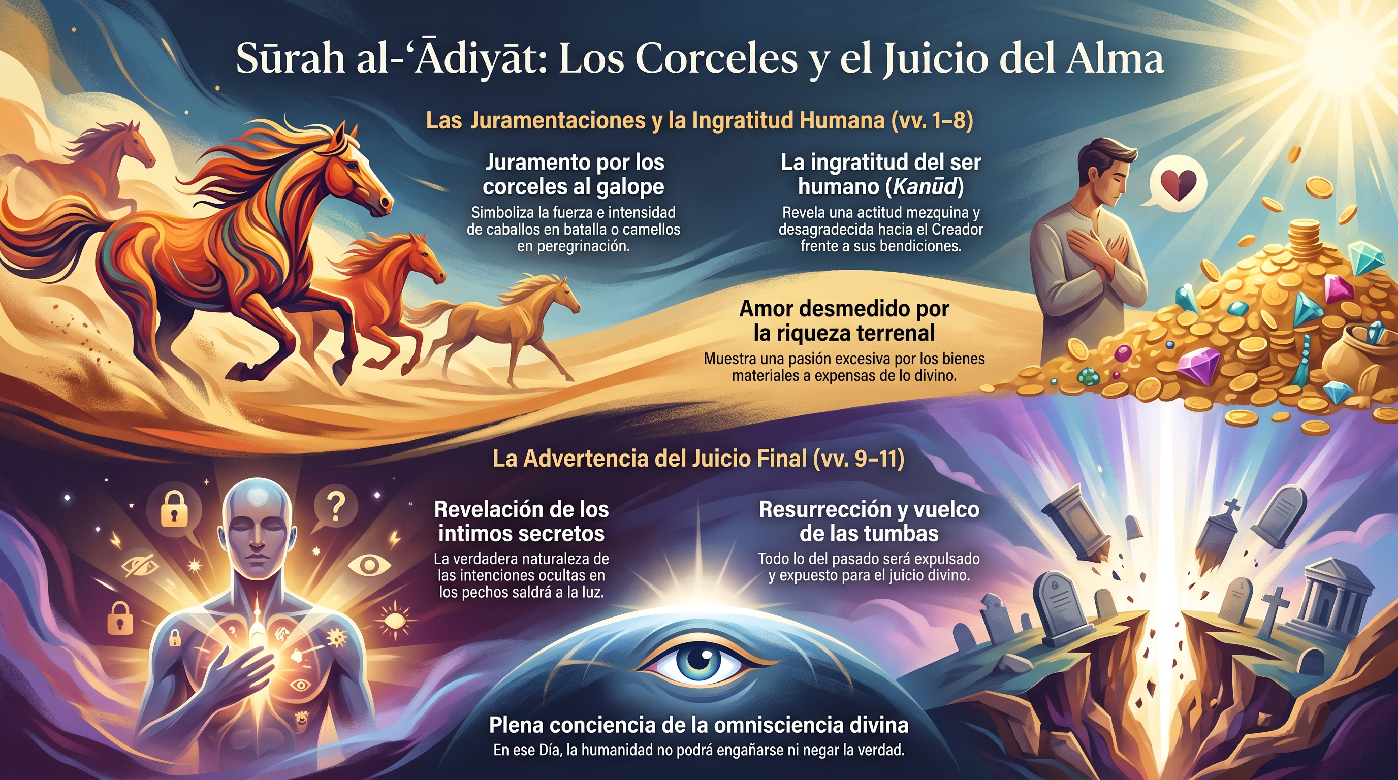Infografía: 100. al-ʿĀdiyāt