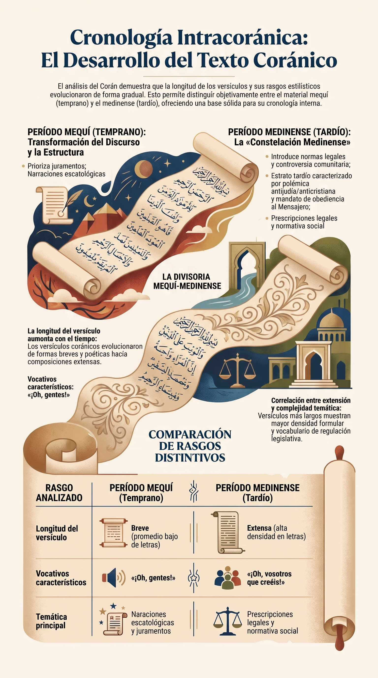 Infografía: Cronología intracoránica